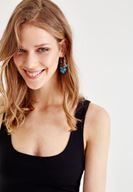 Bayan Siyah Basic Kare Yaka Atlet