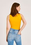 Bayan Sarı Basic Kare Yaka Atlet