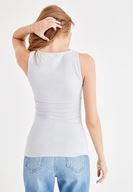 Bayan Gri Basic Kare Yaka Atlet