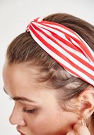 Bayan Çok Renkli Çizgi Desenli Saç Bandı