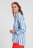 Bayan Çok Renkli Çizgi Detaylı Gömlek