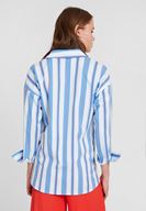 Bayan Çok Renkli Çizgi Detaylı Gömlek