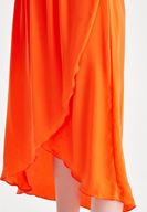 Bayan Kırmızı Asimetrik Kesim Etek