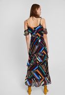 Bayan Çok Renkli Karışık Desenli Askılı Elbise