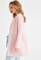 Bayan Pembe Dikiş Detaylı Cepli Ceket