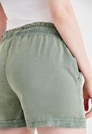 Bayan Yeşil Beli Lastikli Cep Detaylı Mini Şort