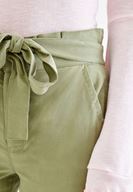 Bayan Yeşil Beli Kemerli  Pantolon ( TENCEL™ )