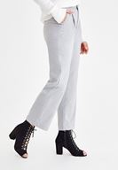 Bayan Gri Yüksek Bel Bol Paça Pantolon