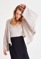 Bayan Gri Kol Detaylı Hırka