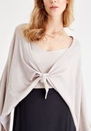 Bayan Gri Kol Detaylı Hırka