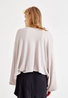 Bayan Gri Kol Detaylı Hırka