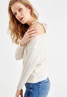 Bayan Gri Askı Detaylı Triko