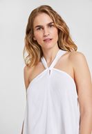 Women White Blouse with Back Details