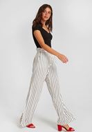 Bayan Çok Renkli Çizgi Desenli Pantolon