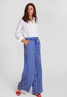 Bayan Çok Renkli Çizgi Desenli Pantolon