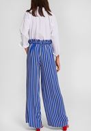 Bayan Çok Renkli Çizgi Desenli Pantolon