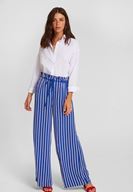 Bayan Çok Renkli Çizgi Desenli Pantolon