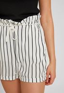 Bayan Çok Renkli Çizgi Desenli Şort