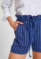 Bayan Çok Renkli Çizgi Desenli Şort