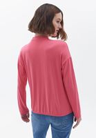 Bayan Pembe Choker Yakalı Kruvaze Bluz