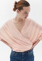 Bayan Pembe Önü Bağlamalı Püskül Detaylı Triko