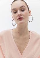 Bayan Pembe Önü Bağlamalı Püskül Detaylı Triko