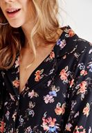 Bayan Çok Renkli Çiçek Desenli Gömlek