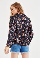 Bayan Çok Renkli Çiçek Desenli Gömlek