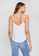 Bayan Beyaz İşlemeli Askılı Bluz