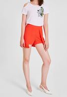 Bayan Kırmızı Püsküllü Mini Şort