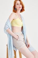 Bayan Mavi Yırtmaçlı Kimono