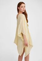 Bayan Sarı Yırtmaçlı Kimono