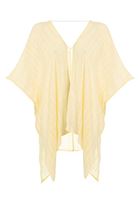 Bayan Sarı Yırtmaçlı Kimono