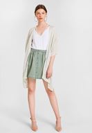 Bayan Yeşil Yırtmaçlı Kimono