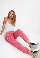 Bayan Pembe Beli Lastik Detaylı Jogger ( TENCEL™ )