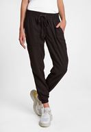 Bayan Siyah Beli Lastik Detaylı Jogger ( TENCEL™ )
