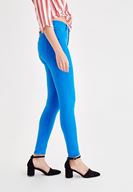 Women Blue High Rise Pants with Details
