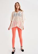Women Orange High Rise Pants with Details
