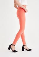 Women Orange High Rise Pants with Details