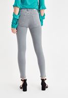 Women Grey High Rise Pants with Details