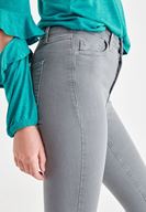 Women Grey High Rise Pants with Details