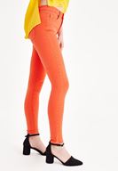 Women Orange High Rise Pants with Details