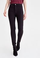 Women Black High Rise Pants with Details