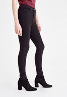 Women Black High Rise Pants with Details
