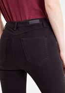 Women Black High Rise Pants with Details