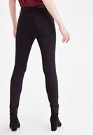Women Black High Rise Pants with Details