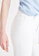 Women Cream High Rise Pants with Details