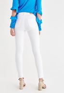 Women White High Rise Pants with Details