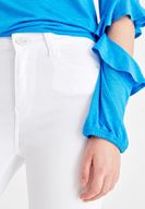Women White High Rise Pants with Details