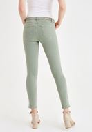 Bayan Yeşil Dar Paça Orta Bel Pantolon